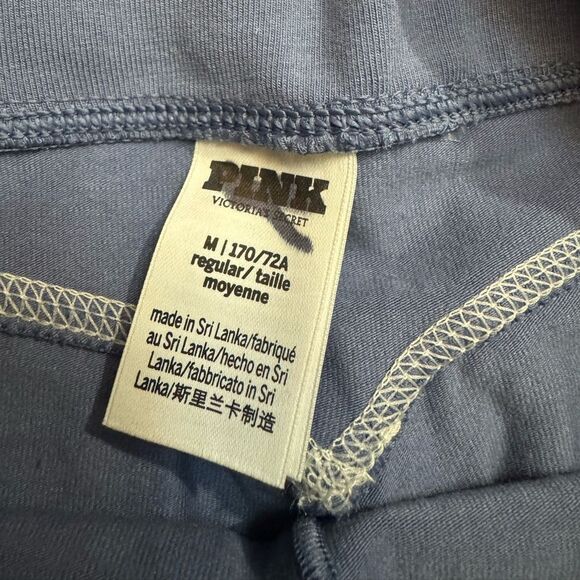 NWOT Victoria's Secret Dusty Iris Blue Cotton Foldover Flare Legging Size Medium - Picture 6 of 6